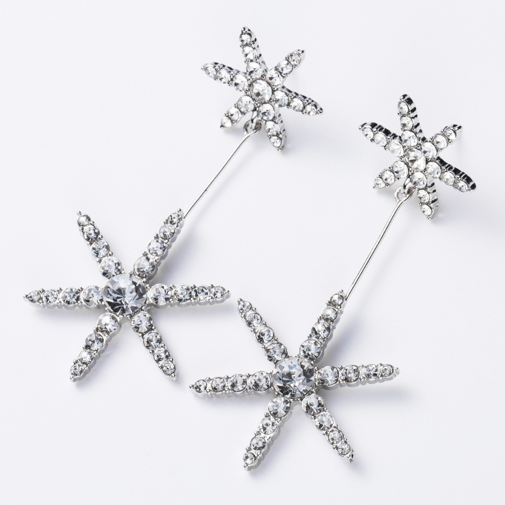 Shooting Star Rhinestone Drop Earring - Picture 2 of 4